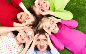 Children playing in circle