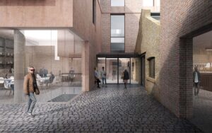 CGI showing office development in Cannongate, Edinburgh