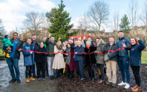 LOVE Gorgie Farm Lynn Bell with local politicians and members of the community