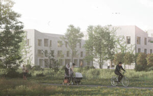 A CGI image of the proposed Newcraighall development