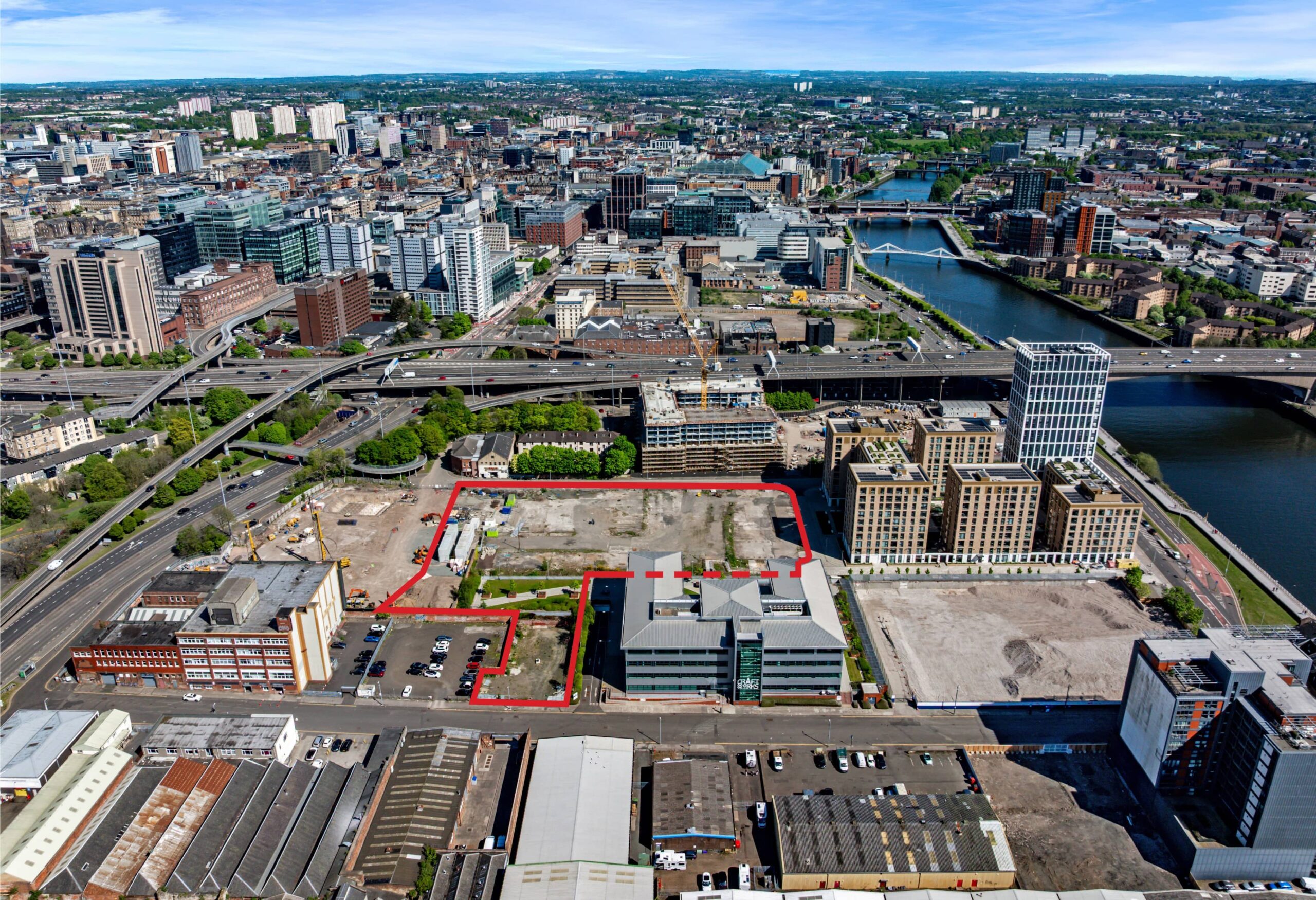 Image: Red line area of the site 